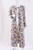 Rare Vintage 80's HERMES "Mineraux" Crystal Print Silk Dress Coat