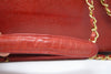 Rare Vintage CHANEL Red Caviar Tote With Flap