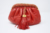 Rare Vintage CHANEL Red Convertible Chain Bag or Clutch