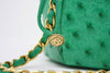 Vintage Chanel Green Ostrich Bag 