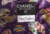 Rare Vintage CHANEL Fall 1991 Purple Boucle Jacket With Scarf Lining
