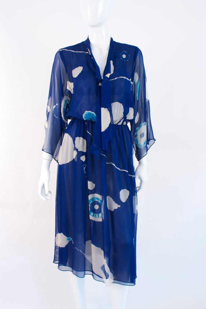 Vintage 70's HANAE MORI Silk Dress