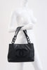 Rare Vintage CHANEL Caviar Tote With XL Lucite Logo