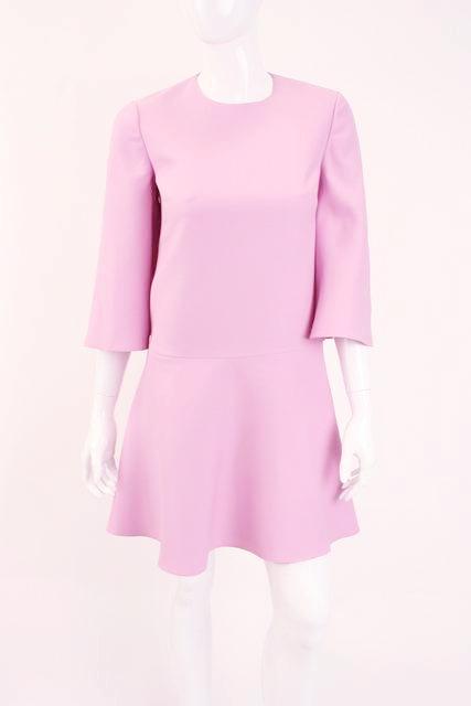 Valentino crepe pink mini dress 