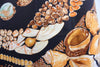 Vintage HERMES "Rocaille" Shell Print Silk Scarf