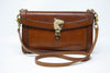 Vintage 70's Equestrian Leather & Brass Bag 