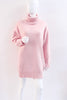Vintage COURREGES Pink Merino Wool Logo Sweater Dress