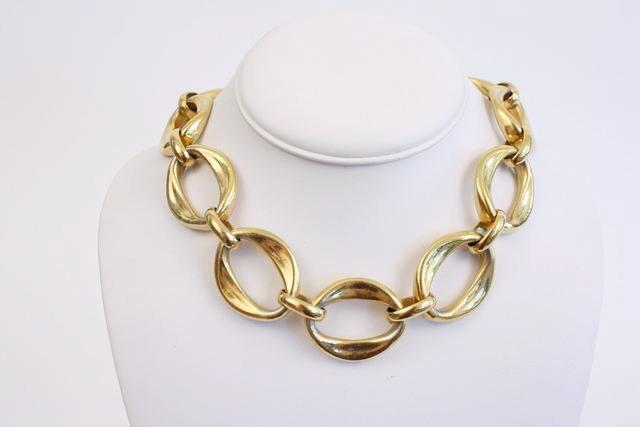 Vintage CHANEL Chainlink Choker Necklace at Rice and Beans Vintage