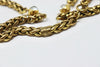 Rare Vintage 70's CHANEL Gold Chain & Rhinestone Necklace