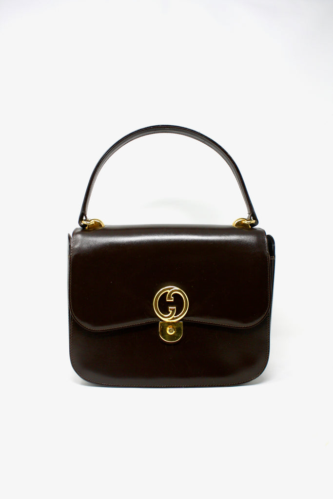Vintage 60's GUCCI Brown Top Handle Bag