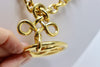 Vintage 93P CHANEL Logo Medallion Chain Necklace