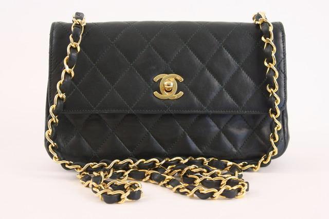 Vintage CHANEL Green Flap Bag at Rice and Beans Vintage