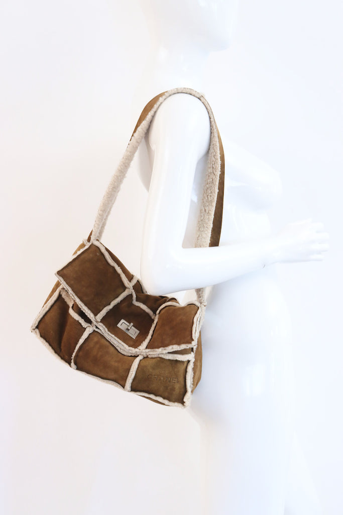 Vintage Chanel Shearling shoulder bag