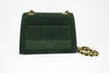 Vintage Chanel Green Suede Flap Bag 