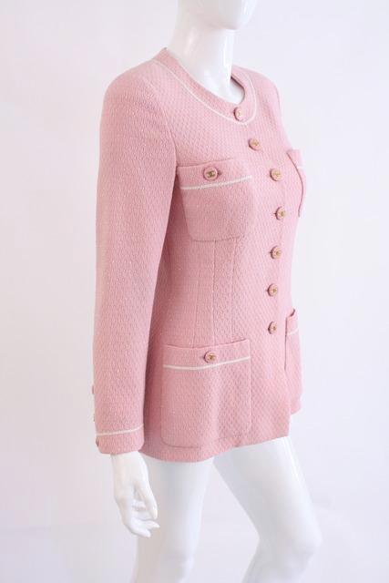 Chanel Wool Coat with Patch Pockets in Pink — UFO No More