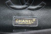 Rare Vintage CHANEL Black Grosgrain Double Flap Bag