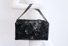Rare Vintage CHANEL Maxi Patent Camellia Tweed Flap Bag