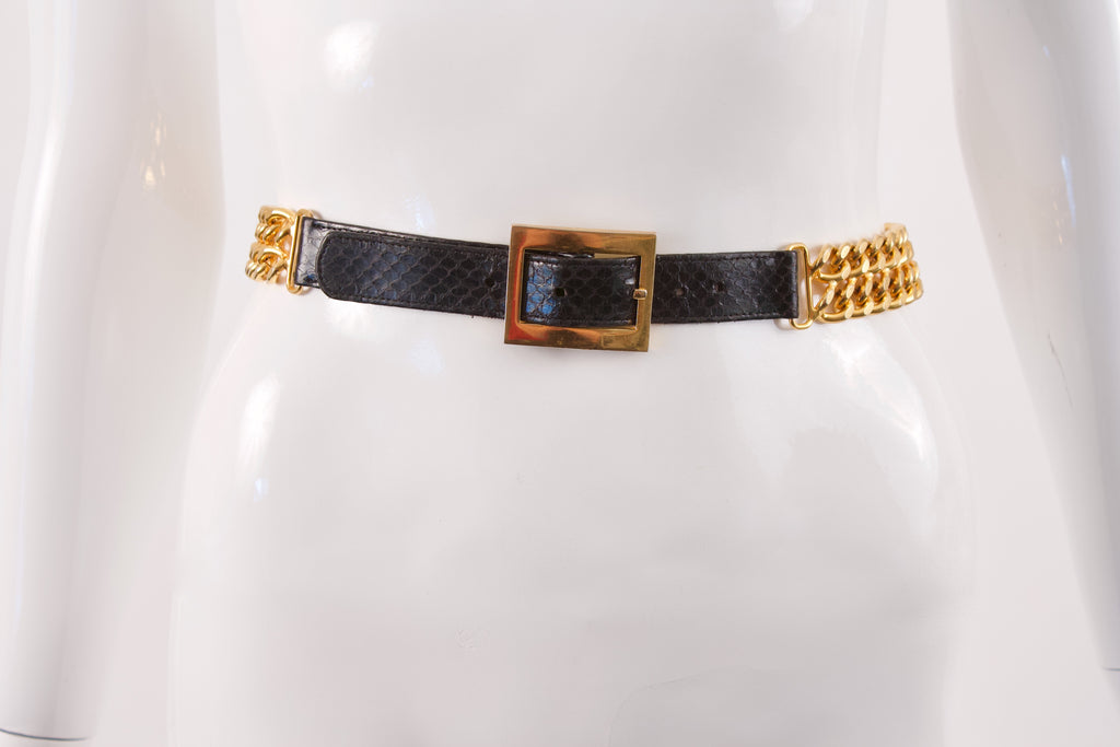 Vintage 70's Chain & Leather Belt