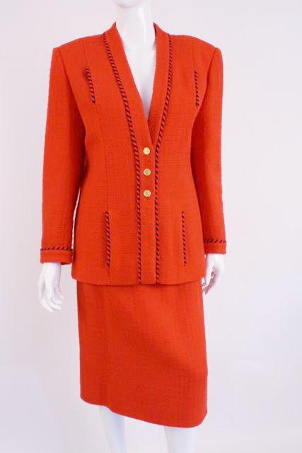 Vintage Chanel Red Suit 