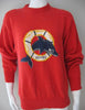 Vintage Late 70's HERMES Red Cotton Sweater with Nautical Theme