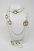 Vintage Chanel 93A Pearl & Glass Chicklet Necklace 