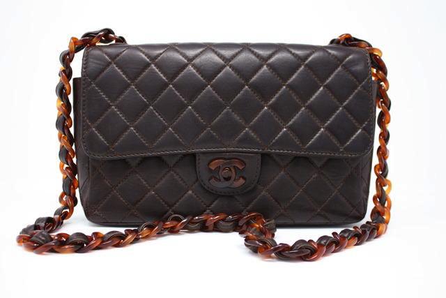 Vintage CHANEL Quilted Flap Bag with Tortoise Details at Rice and Beans  Vintage