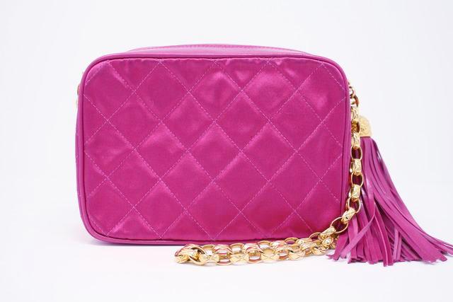1980's Vintage Pink Chanel Bag — bows & sequins