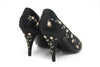 Vintage 80's CHANEL Satin Pumps With Embroidered Flowers