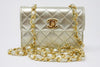 Vintage Chanel Gold Mini Flap Bag 