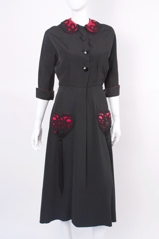Vintage 40's Dress With Tassels