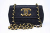 Vintage Chanel Satin Logo Flap Bag 
