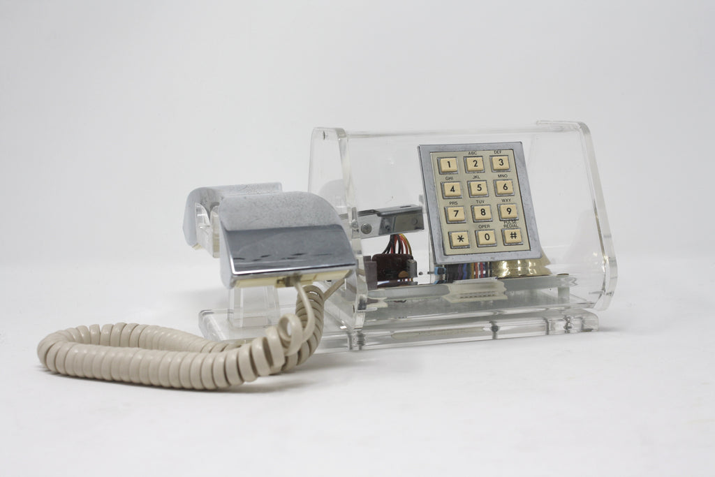 Rare Vintage TELECONCEPTS Lucite & Chrome Phone