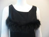 Vintage 60's Black Sheath Party Dress with Fantastic Feathers
