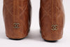 CHANEL 2011 Quilted Brown Leather Boots