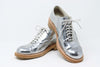 CHANEL Silver Metallic Brogues Shoes