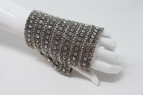 Vintage Rhinestone Jeweled Glove Bracelet