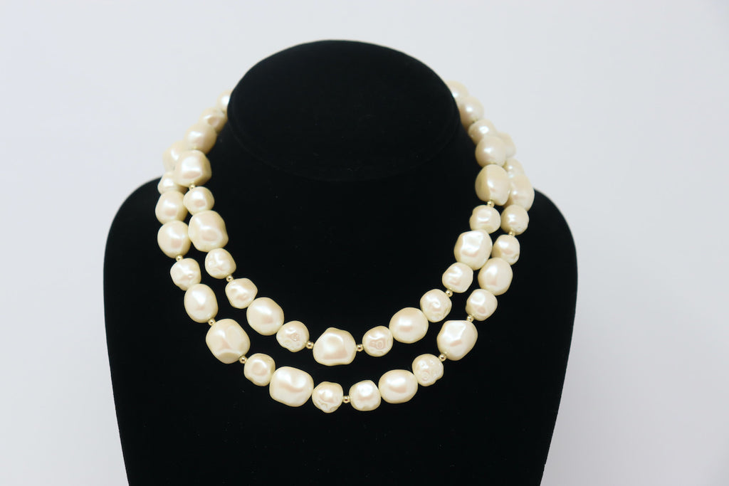 Pearls Long Gold plated 925 Silver Chain Necklace | Buy Online