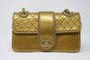 CHANEL Gold Patent Leather Chain "Madison" Flap Bag