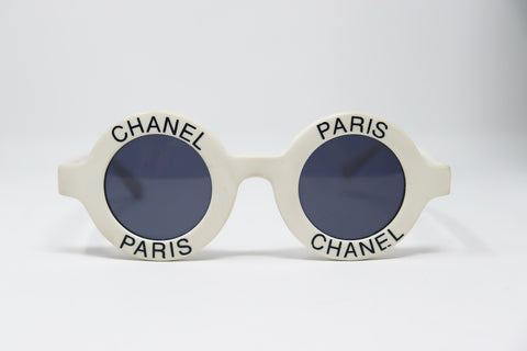 Iconic Vintage S/S 1993 CHANEL White Sunglasses