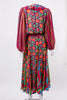 Vintage 80's DIANE FREIS Rainbow Maxi Dress