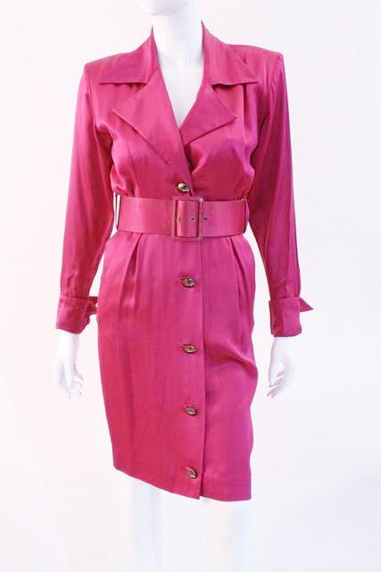Vintage 80's YVES SAINT LAURENT Pink Dress at Rice and Beans Vintage