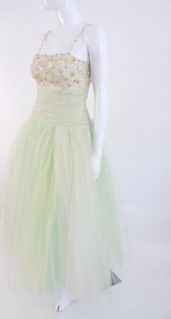 Rare Vintage CHANEL S/S 1992 Tulle Gown at Rice and Beans Vintage