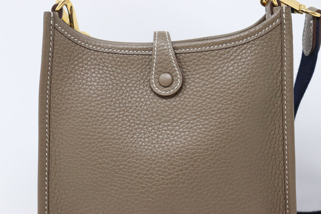 Hermès Mini Evelyne 16 Leather Bag Rouge Sellier Clemence