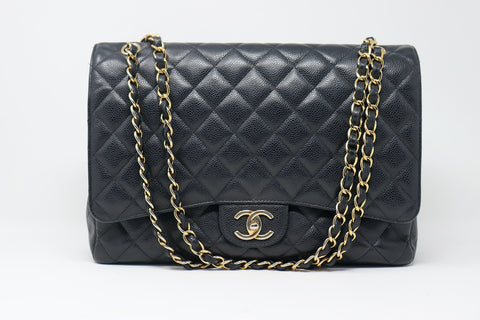 CHANEL Caviar Maxi Double Flap Bag