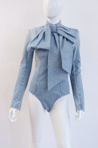 Rare BALMAIN Denim Bodysuit