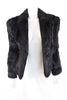 Vintage 80's Black Rabbit Fur Coat