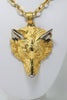 Rare Vintage 70's Large Fox Head Necklace