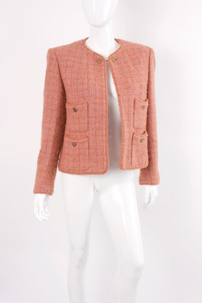 Chanel Pre-owned 1997 Single-Breasted Tweed Jacket - Green