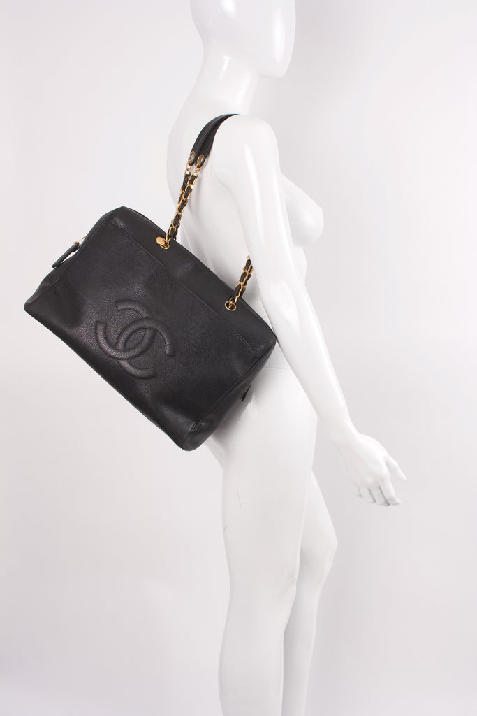 Vintage CHANEL Caviar Tote Bag at Rice and Beans Vintage