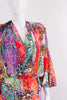 Vintage LEONARD Silk Impressionist Floral Print Dress